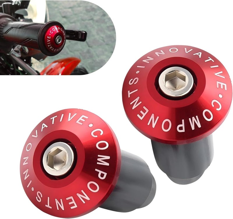pinflaw Pack of 2 Motorcycle Handle Plug Accessories, Handlebar Grip Plugs, 7/8" Modified Handlebar Plug, Universal for Motorcycles (Black) - Image 1